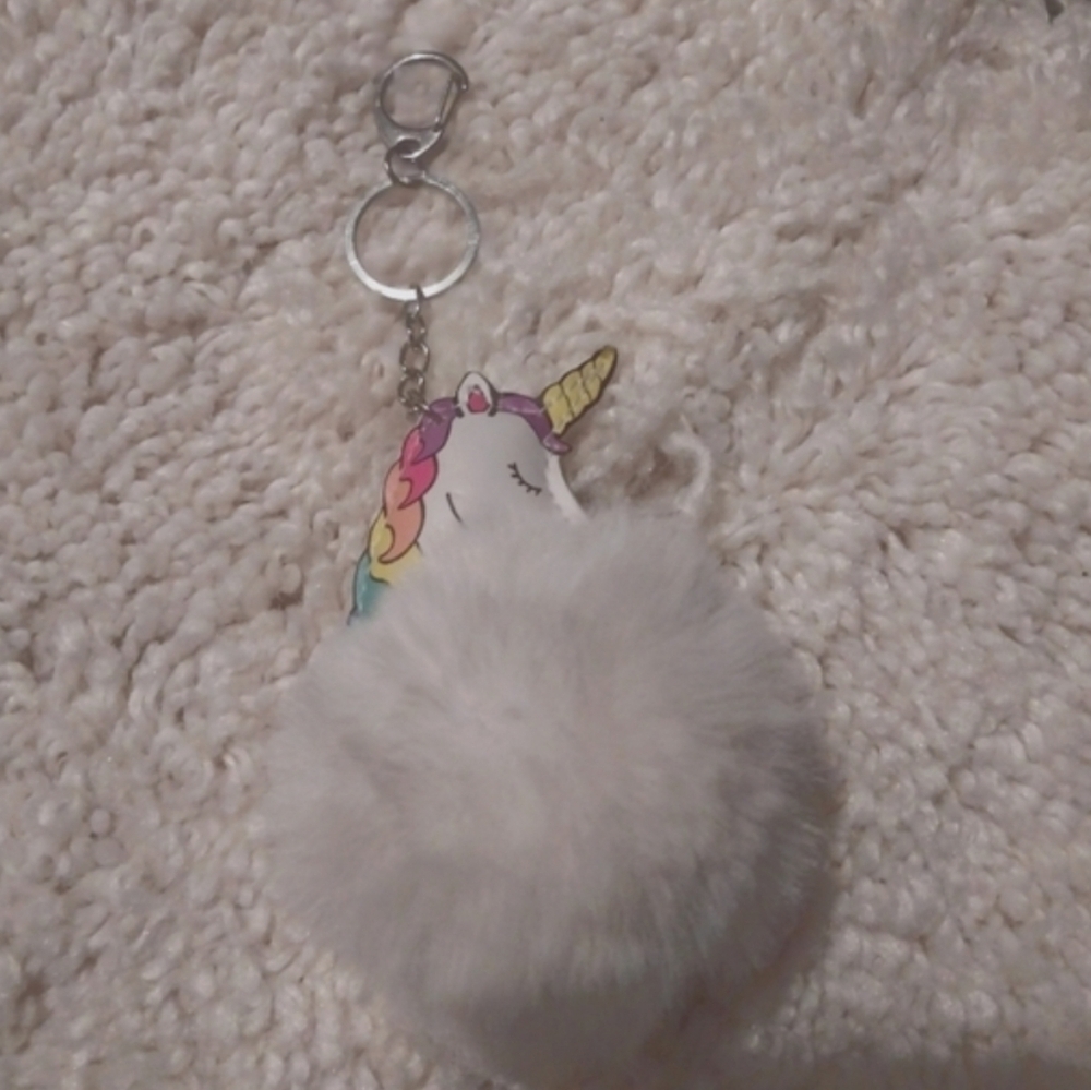 Chloe Gold and Silver Unicorn Stud Earrings/Key Chain